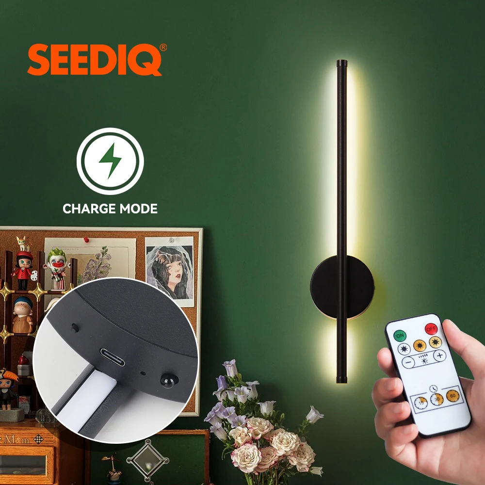 Настенная лампа с аккумулятором, 50 см, 80 см | AliExpress