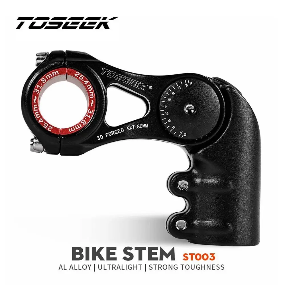

Руль на руль велосипеда TOSEEK, регулируемый стержень руля от-45 до 90 градусов, длина 80/100/130 мм, 25,4 мм, 31,8 мм, для горного и дорожного велосипеда XC