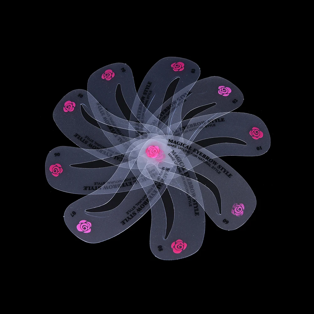 

24 шт./лот в продаже 24 стиля многоразовые направляющие для рисования бровей Шаблон для груминга бровей инструменты для самостоятельного мак...