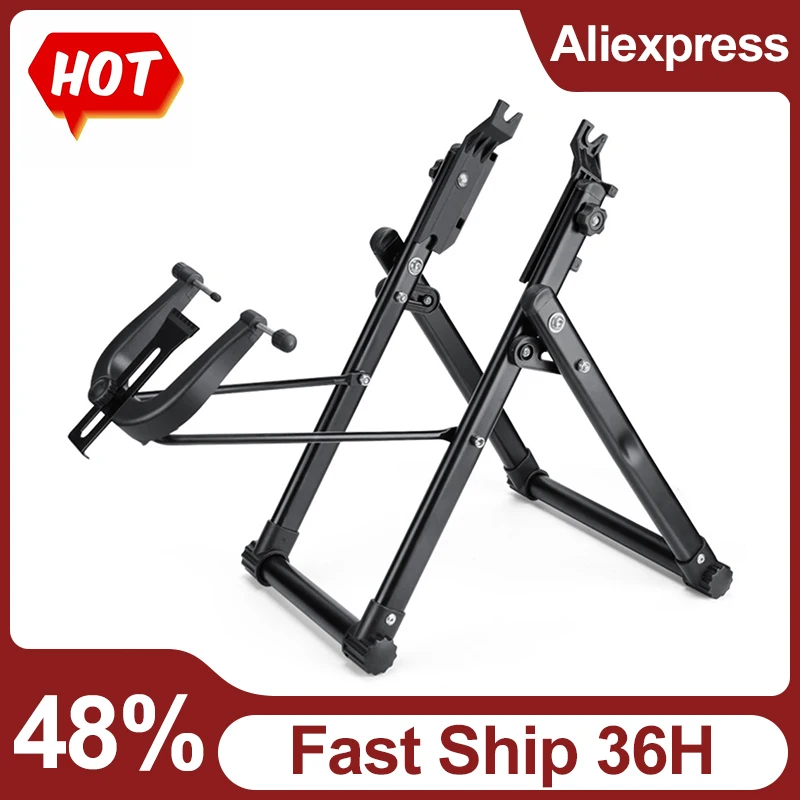 

Folding Road Bike Wheel Truing Stand Bicycle Wheels Maintenance Bracket Cycling Supplies Repair Tool for Front Rear Rims