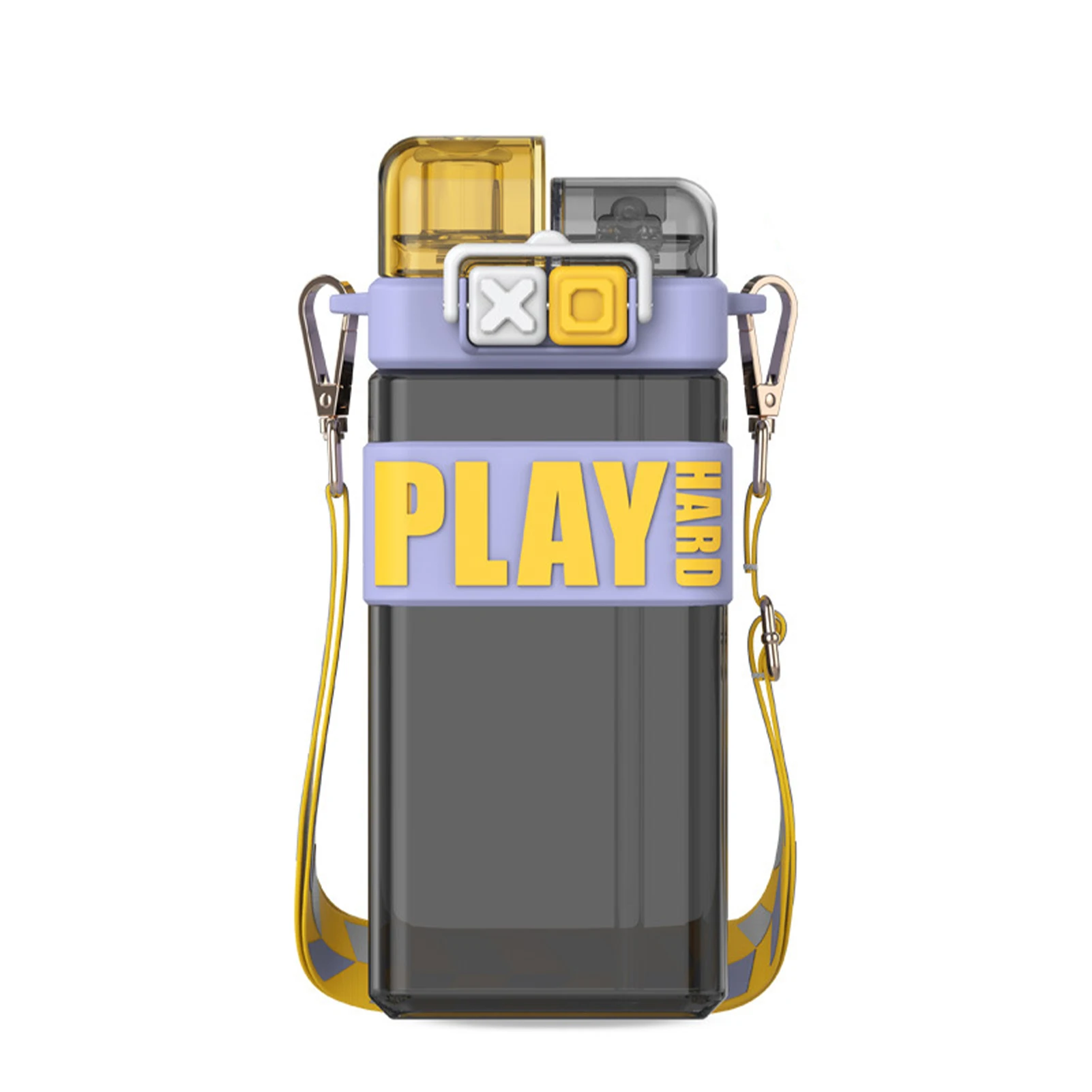 

Innovative Water Bottle Temperature Resistant Tumbler With Contrast Color Strap Straw Spout Watertight Gym Bottle Travel Mug For