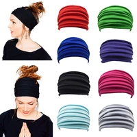 running accessories new nonslip elastic turban running headwrap wide sports headband stretch hair band fold yoga hairband
