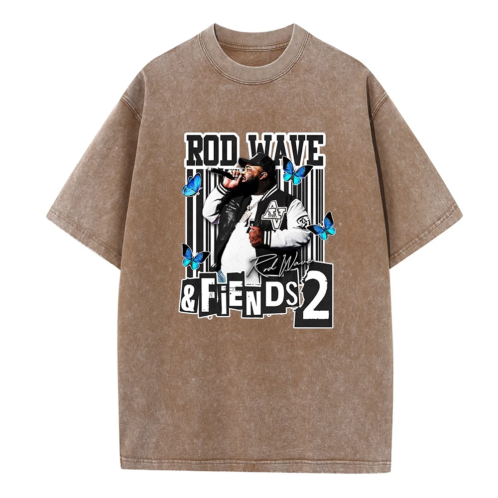 2 шт. винтажные хлопковые футболки с круглым вырезом