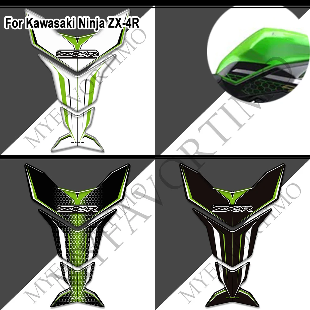 Фото Для Kawasaki Ninja ZX-4R 400 ZX 4R ZX4R мотоциклетные 3D наклейки на бак Pad защита наклейки из рыбьей кости №5