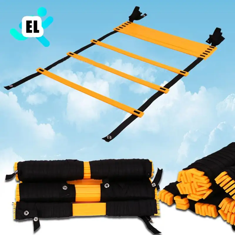 

3/6/8M Speed Agility Fitness Training Ladder Footwork Football 6/12/16 Rung Soccer Straps