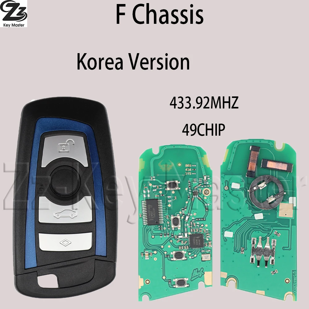 

Zz Great Korea версия HUF5663 HUF5768 KO 433,92 МГц ID49 CAS4 + FEM F шасси бесконтактный автомобильный дистанционный ключ для BMW 1 3 5 7 серии