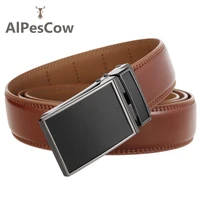 casual genuine leather belt for men 100 alps cowhide ratchet belt 3 0cm width luxury automatic buckle formal high quality male