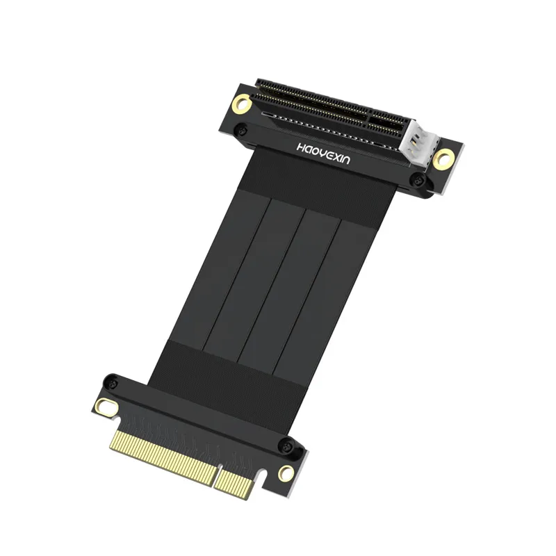 HYX высокоскоростной Pci-E3.0 Express 8X до 8X слот для переходных карт конвертер удлинитель ленточный адаптер Удлинительный кабель позолоченный 90 градусов