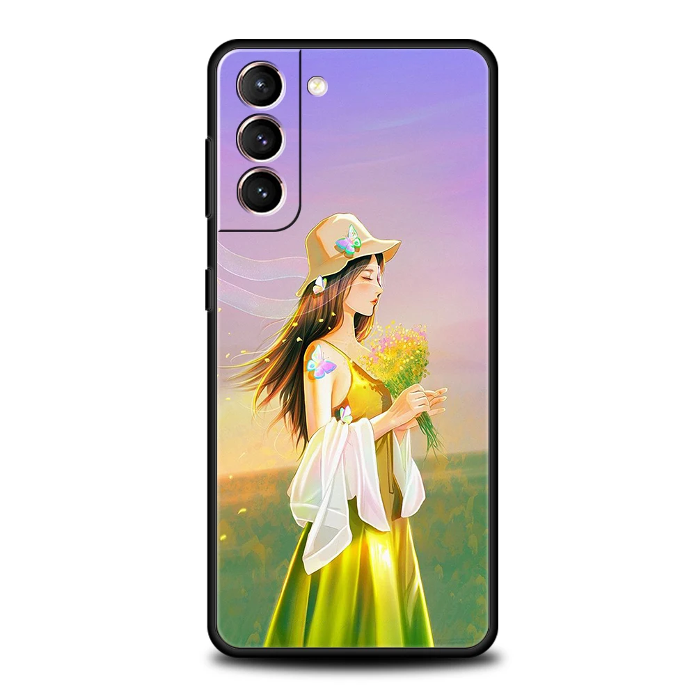 Cartoon Scenery Girl Phone Case For Honor 10i 20i 50 Cover Bag For Honor 10 9X 9 8X 8A 8S 7A 5.7inch 7X Pro Lite Shockproof Bag