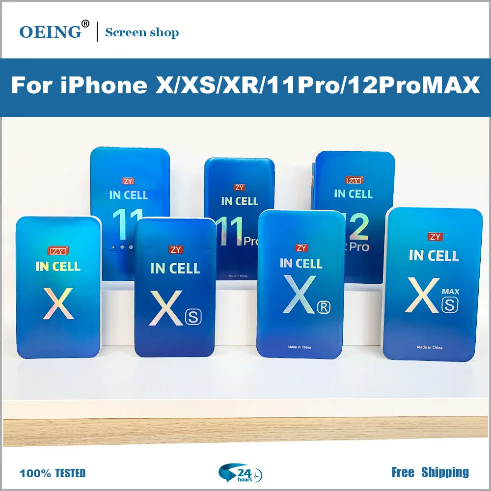 ЖК-дисплей ZY для iPhone X XR XSMax 11 12MINI 12ProMAX с сенсорным экраном и дигитайзером в сборе