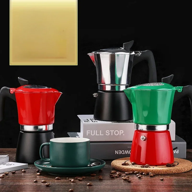 Двухцветный восьмиугольный чайник итальянский кофейник высокого давления 150