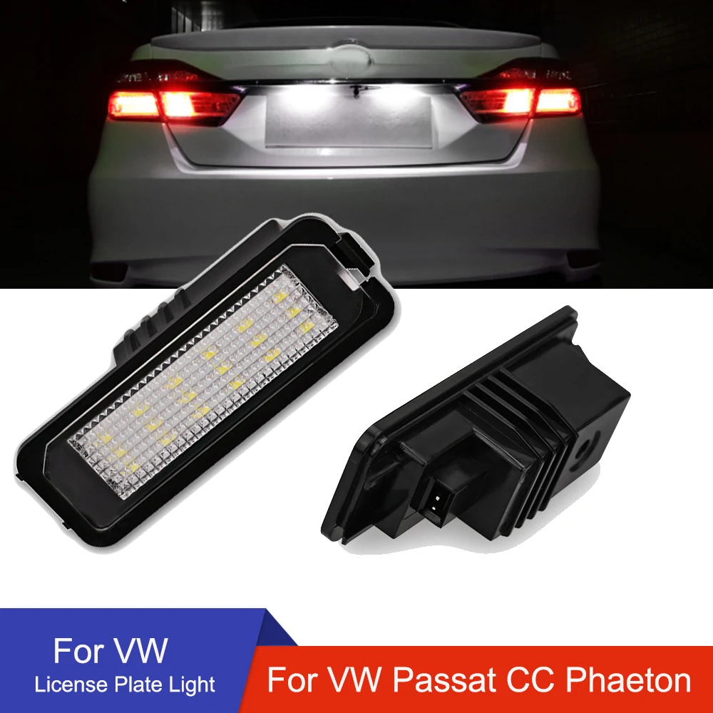 

LED License Plate Lights For VW Golf Mk5 CC Seat Ibiza/ST Super Bright White Number License Plate Lamp For Porsche Cayman (987)