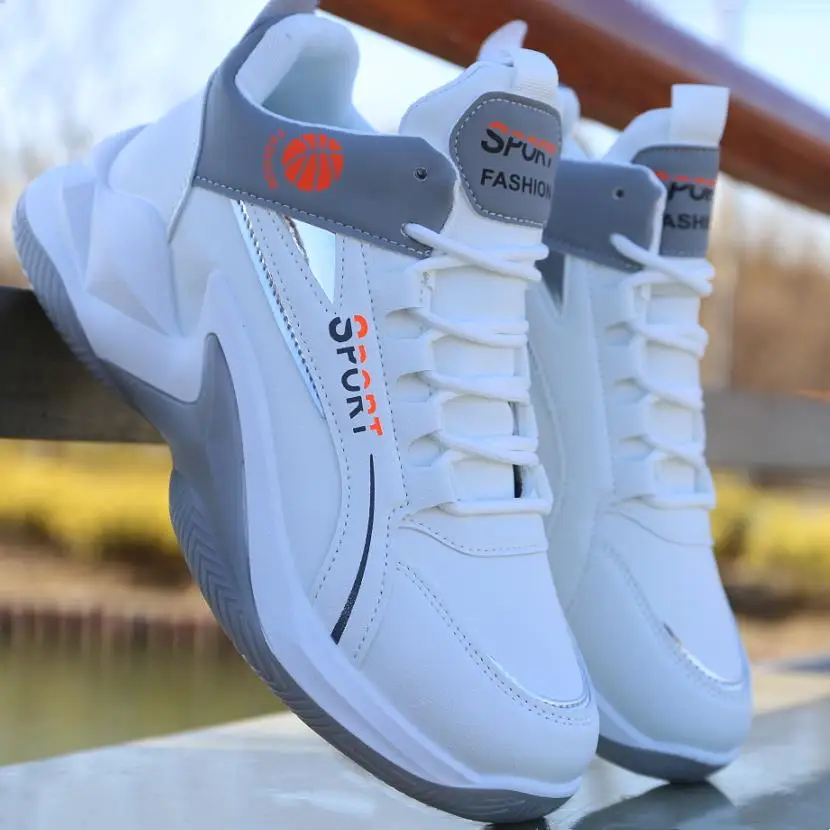  Мужские высокие кроссовки Кожаная поверхность Водонепроницаемые Мужская