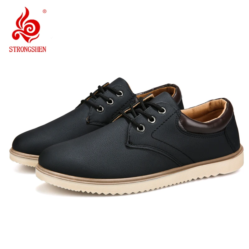 

STRONGSHEN Men Leather Shoes Fashion Casual Non-slip Derby Luxury Formal Shoes Winter Men's Oxford Classic Business Office Shoes