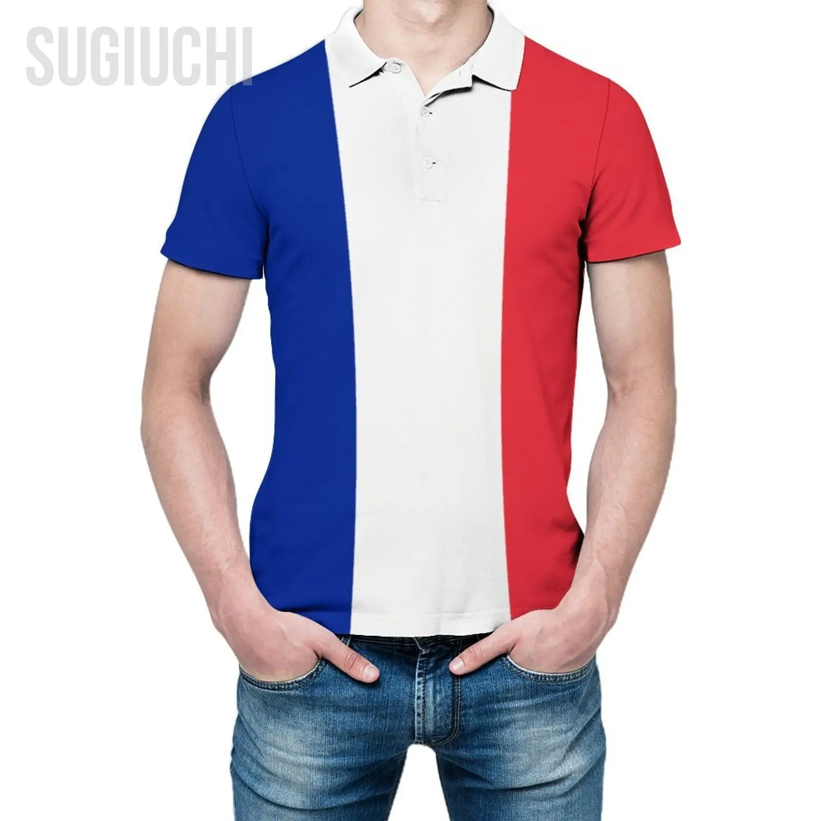 

Unisex Polo Shirt France Flag 3D Print Man Polo Fashion Clothing Tracksuits Short Sleeves