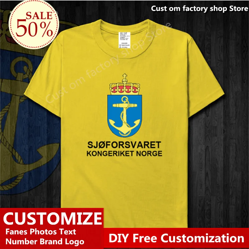 Футболка норвежского флота под заказ футболки для фанатов самодельная с именем и