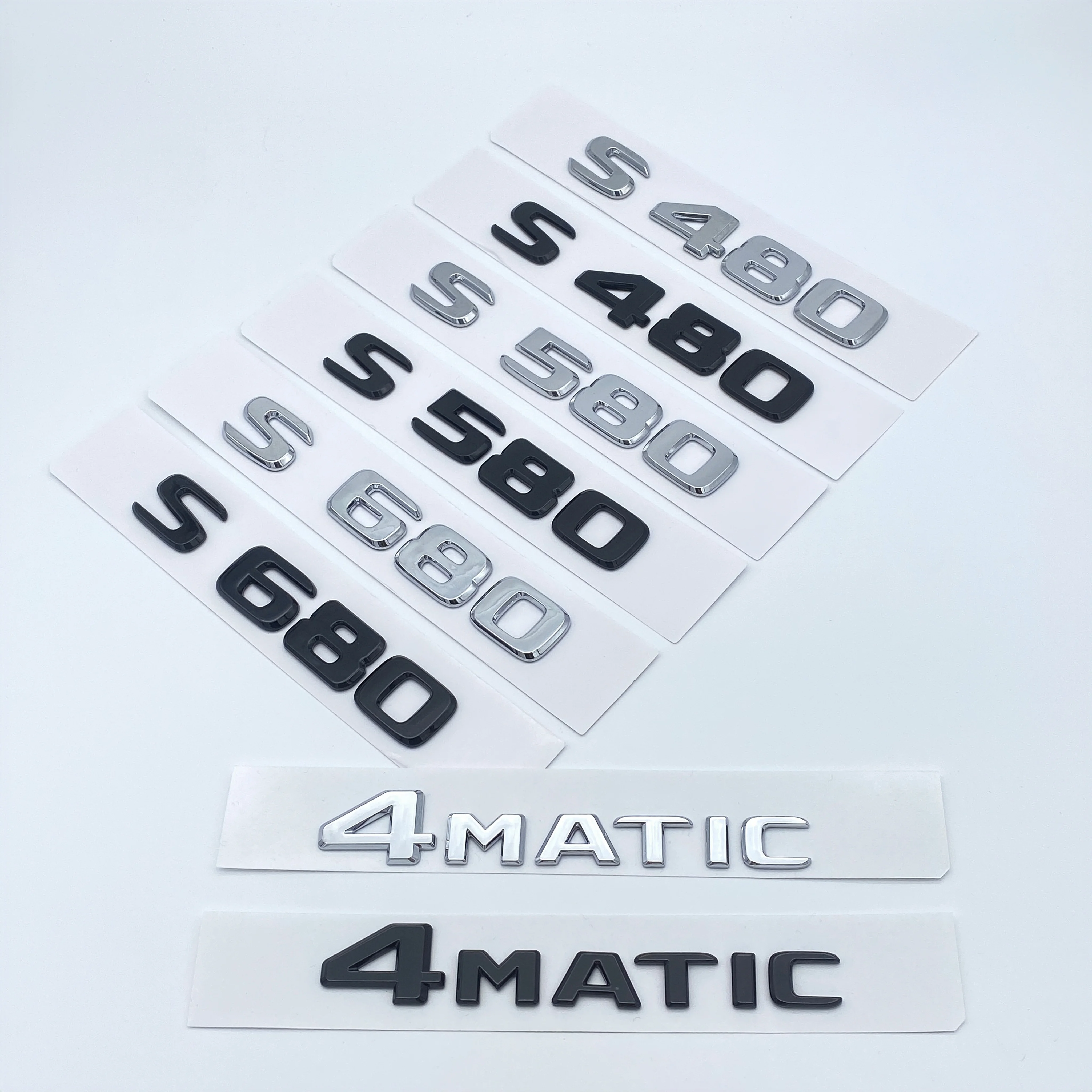 

Глянцевая черная серебряная наклейка S450 S480 S500 S560 S580 S600 S680 S350d S400d S500L S580L S600L для Mercedes Benz S W222 W223 Автомобильный задний значок наклейка с логотипом