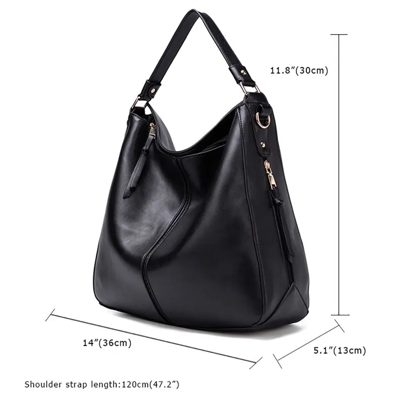 Faux  Hobo Handbags for Women Large Designer Bucket Purse