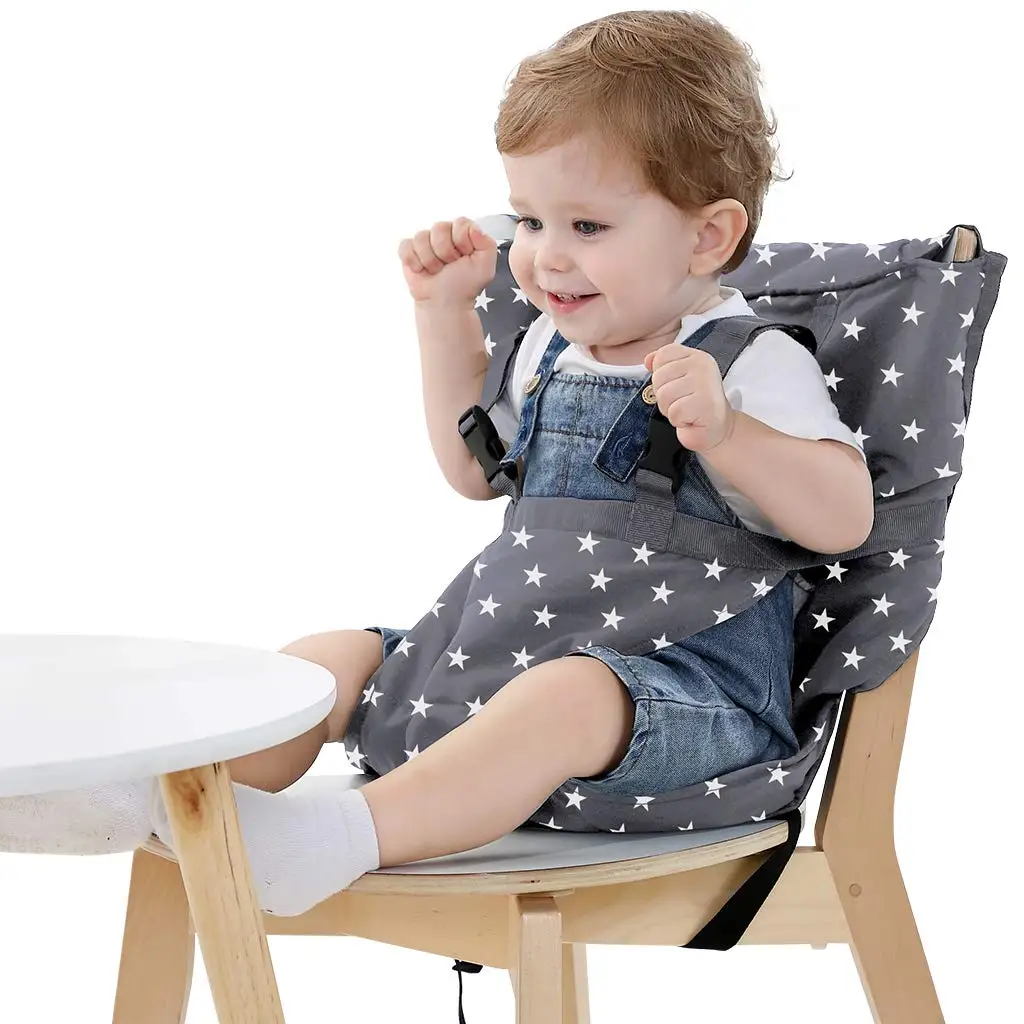 

Baby High Chair Harness Portable with Adjustable Strap Baby Chair Safety Easy Dining Seat Shoulder Belt Washable Cloth Harness