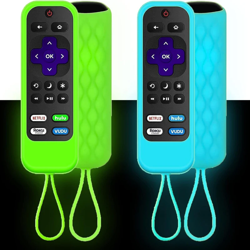 

Silicone Remote Control Case Dustproof Shockproof Hangable Sleeve Remote Control Fluorescent Protective Cover Household Supplies