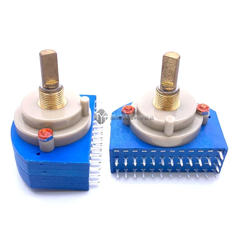 

Вертикальный герметичный двухслойный 2-полюсный 12-ступенчатый поворотный переключатель RE29, длина вала 20 мм