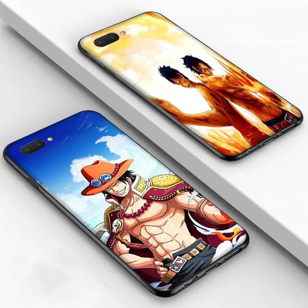 Фото Чехол One Piece Ace для OPPO A1 A16 A15 A17k A3 A17 A1K A12s A16k A3s A12e A15S A3X A16S A18 A12 Pro 5G, черный №4