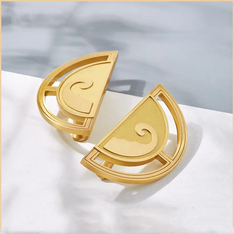 

1 Pair/2pcs Wardrobe Cupboard Dresser Cabinet Door Handles Chinese Style Solid Brass Handle Drawer Pulls Simple Decor Furniture