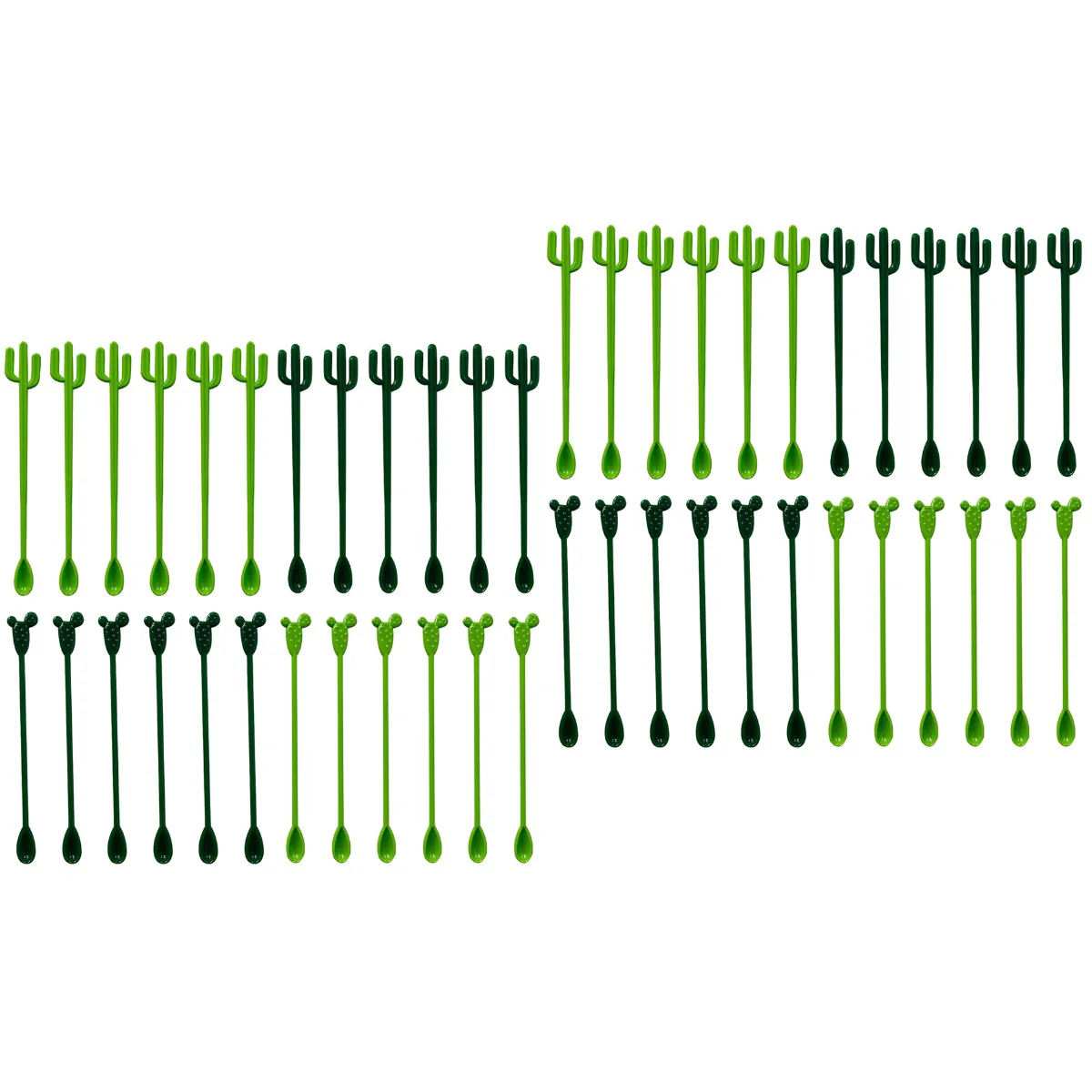 

48 pcs Hawaiian Party Prickly Pear Design Drink Muddler Disposable Beverage Stirrer Swizzle Sticks Blender Mixing Stick