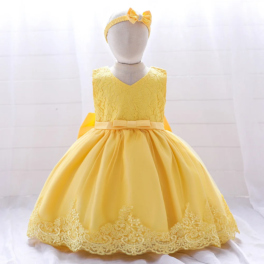 

Summer Newborn 1st Year Birthday Baby Girls Dress Lace Princess Flower Dresses for Baby Bridesmaid Dresses for Kids Vestidos
