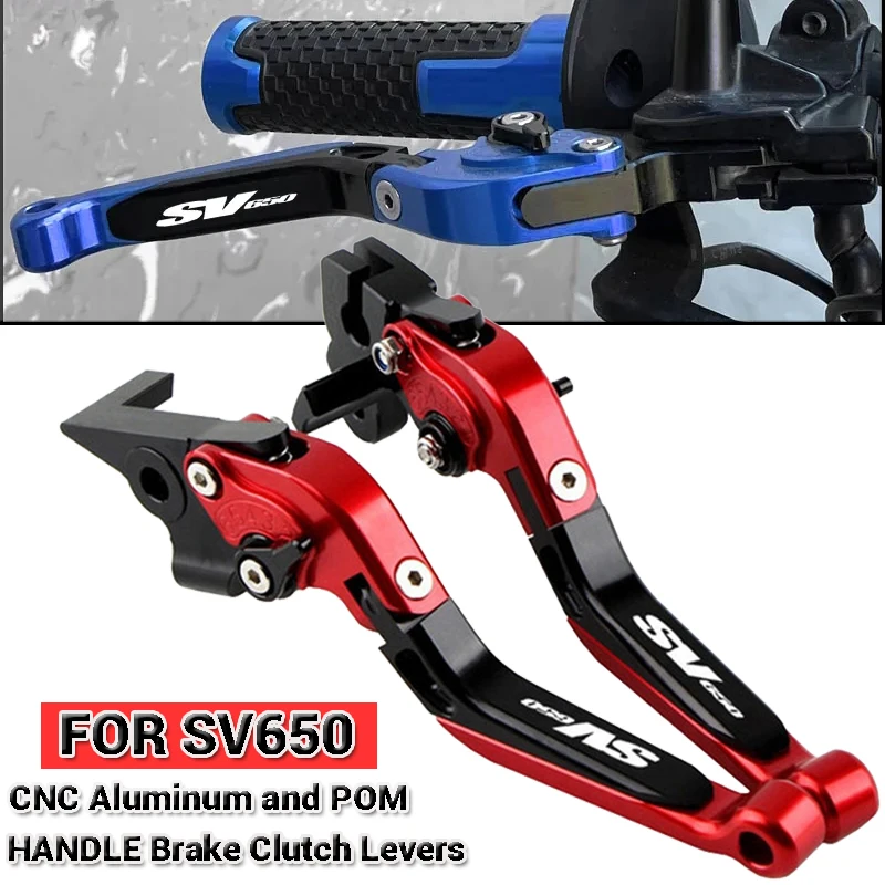 

LOGO SV650 For SV650 SV 650 1999-2012 Motorcycle Accessories Folding Extendable Brake Clutch Levers