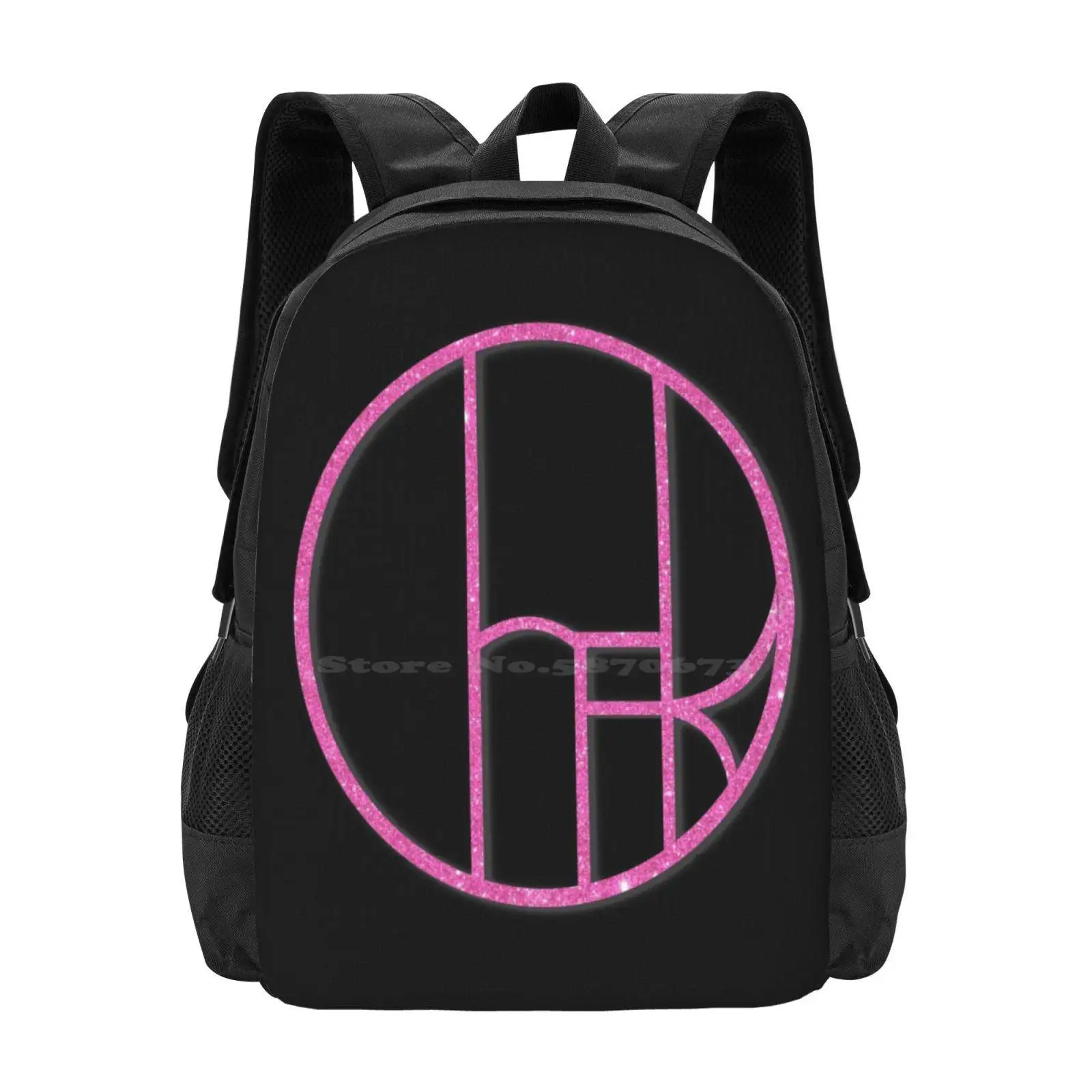 

Cher Pink Sparkles Pattern Design Laptop Travel School Bags Sonny Cher Show Logo Turn Back Time I Got You Babe Disco Music Bono
