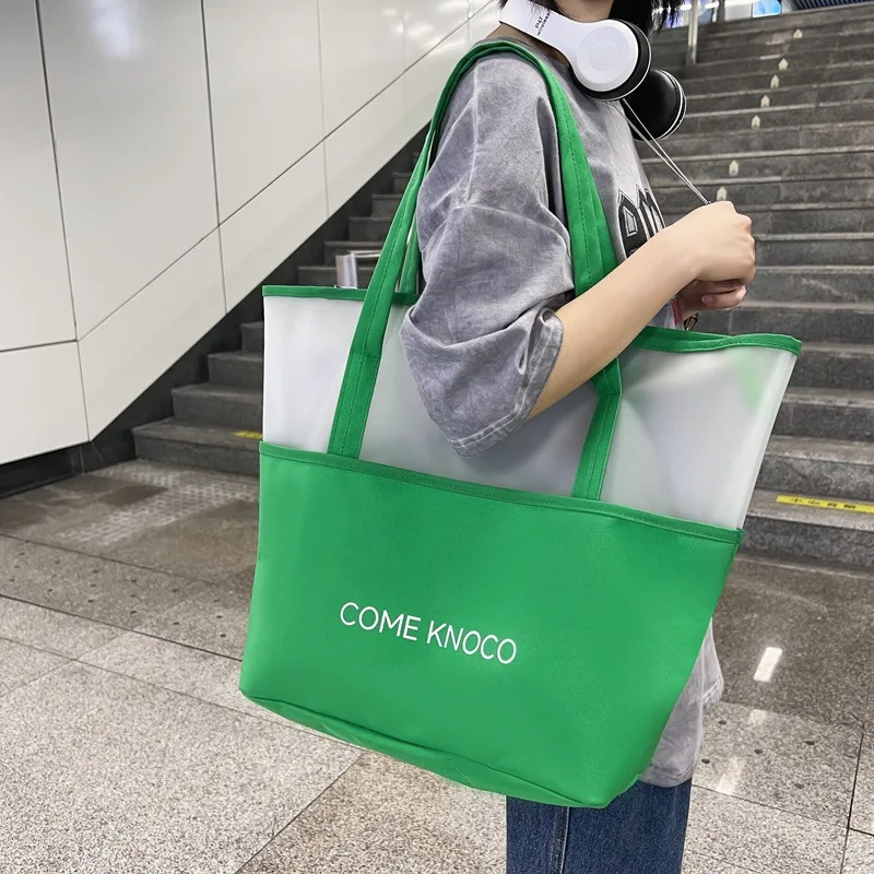 

Повседневная нейлоновая сумка-тоут, дизайнерские женские сумки большой вместимости, Ins шикарные сумки на плечо, женская сумка для покупок, к...