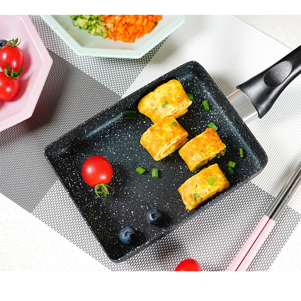 

1pc Square Omelette Pan Japanese Egg Pan Omelette Frying Pan Tamagoyaki Maker Japanese Tamagoyaki Pan Rolled Omelet Pan