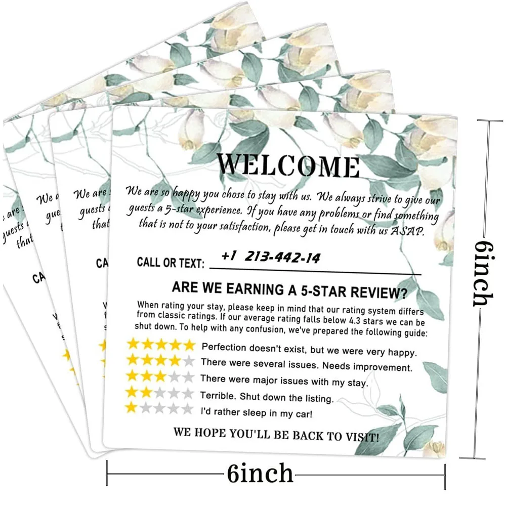 6-дюймовый гостевой магнит краткосрочная аренда 5-звездочное объяснение для