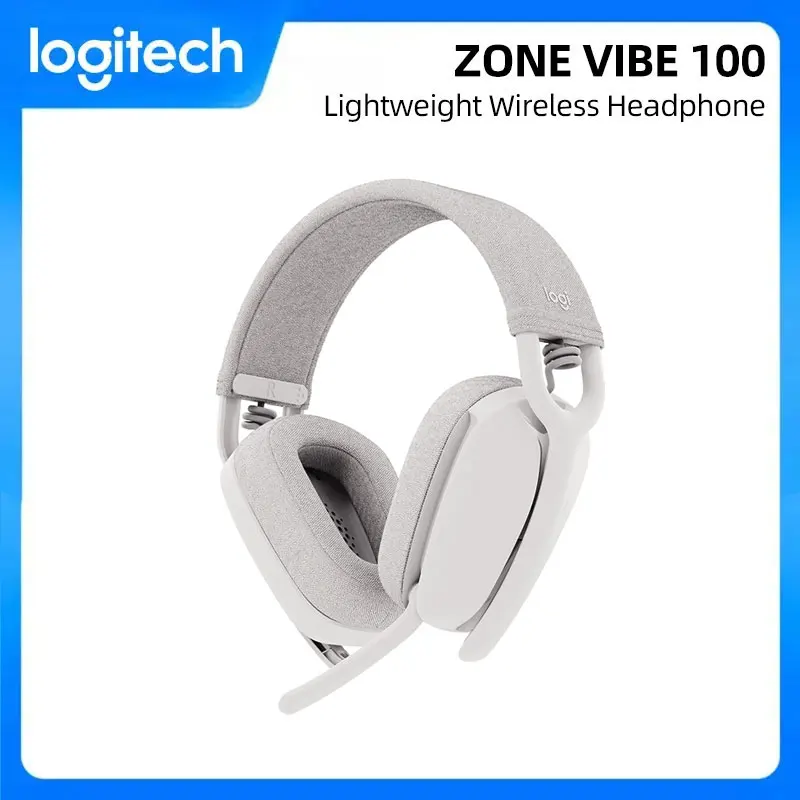 

Logitech Zone Vibe 100 Wireless Bluetooth Headset with Noise Canceling Microphone Advanced Multipoint Bluetooth headphones