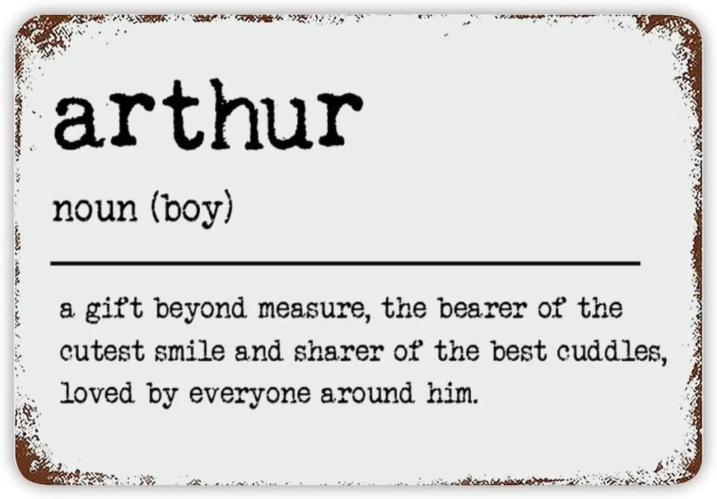 Артур четкость оловянный знак винтажная вдохновляющая Цитата металлические