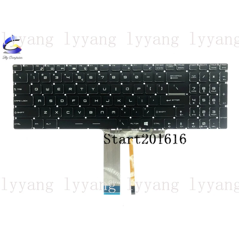 Фото Новая клавиатура для MSI GP63 GP73 GF62 GF62VR GF72VR с полноцветной подсветкой, американская раскладка №1