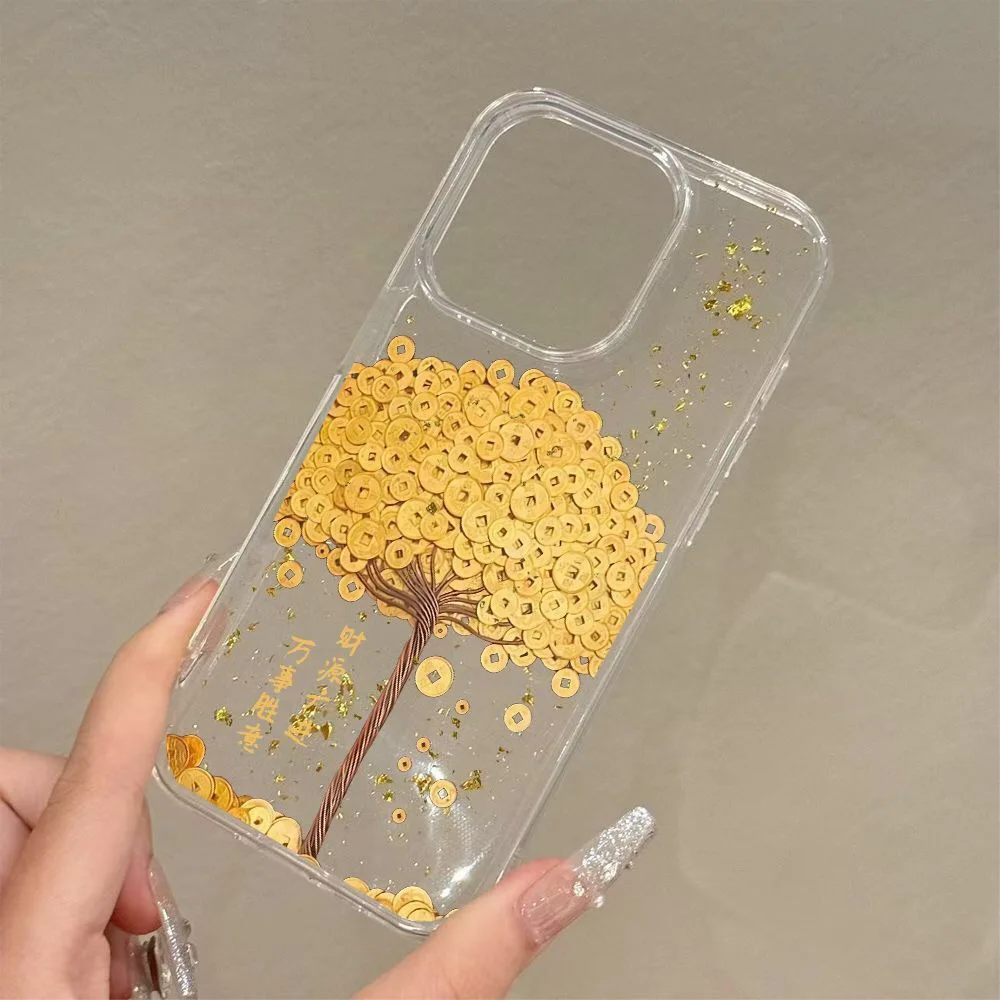 SEIRASSIM дерево богатства деньги мягкий чехол для телефона iphone 16 pro max 15 plus 14 13 11 12