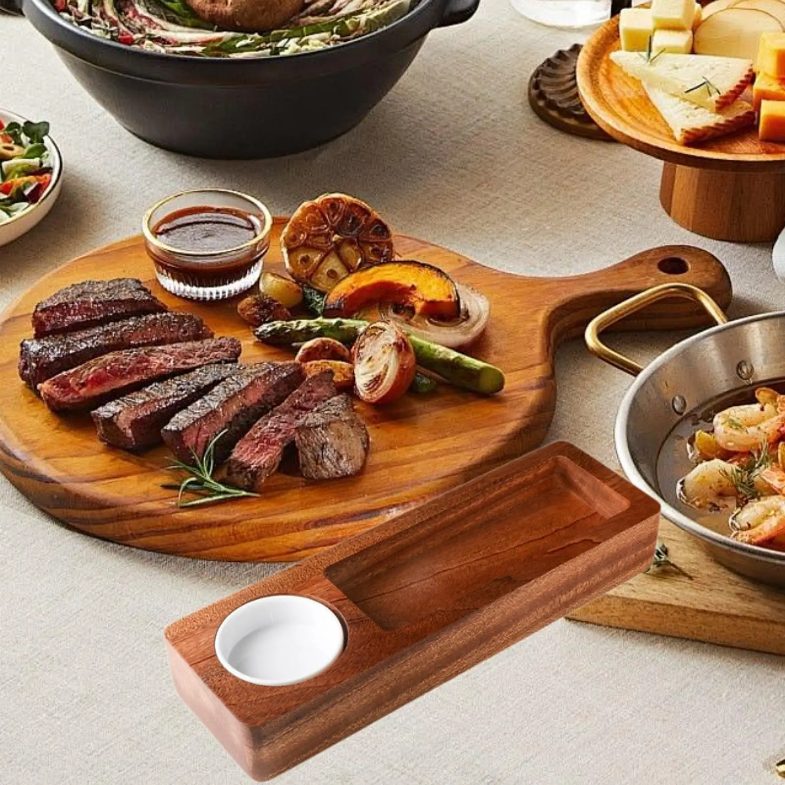 Деревянная сырная доска из акации