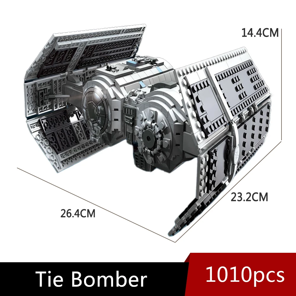 

TIE Bomber Star Fighter Model Building Blocks MOC Interceptor Starfighters DIY Assembly Spaceship Bricks Toys For Xmas Gifts