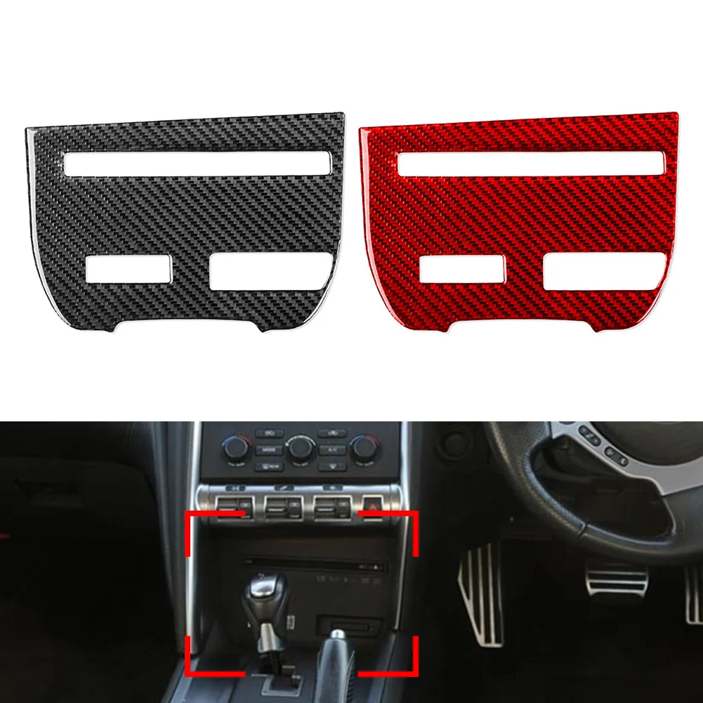 

RHD Car Central Console CD Panel Cover Trim Stickers Decorative For Nissan GTR R35 2008 2009 2010 2011 2012 2013 2014 2015 2016