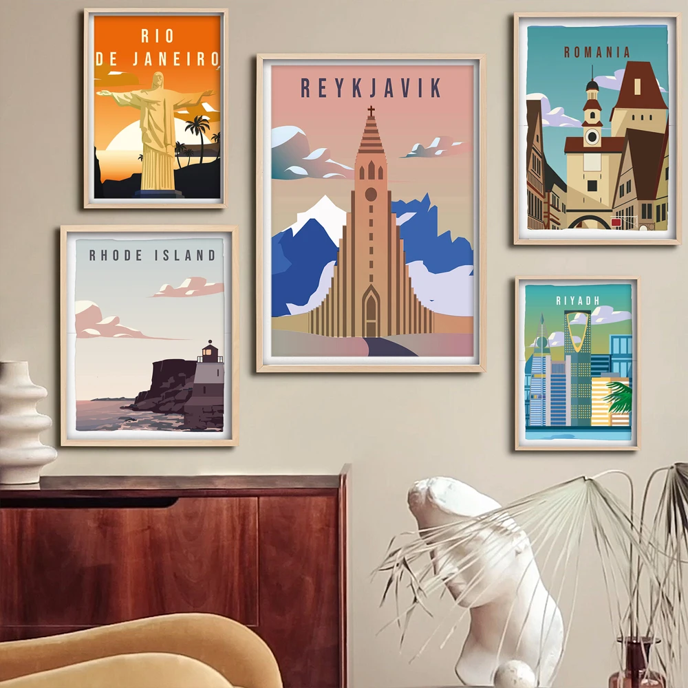 

Постер города Рейкьявик, городской настенный постер с художественным принтом города для спальни, домашний декор