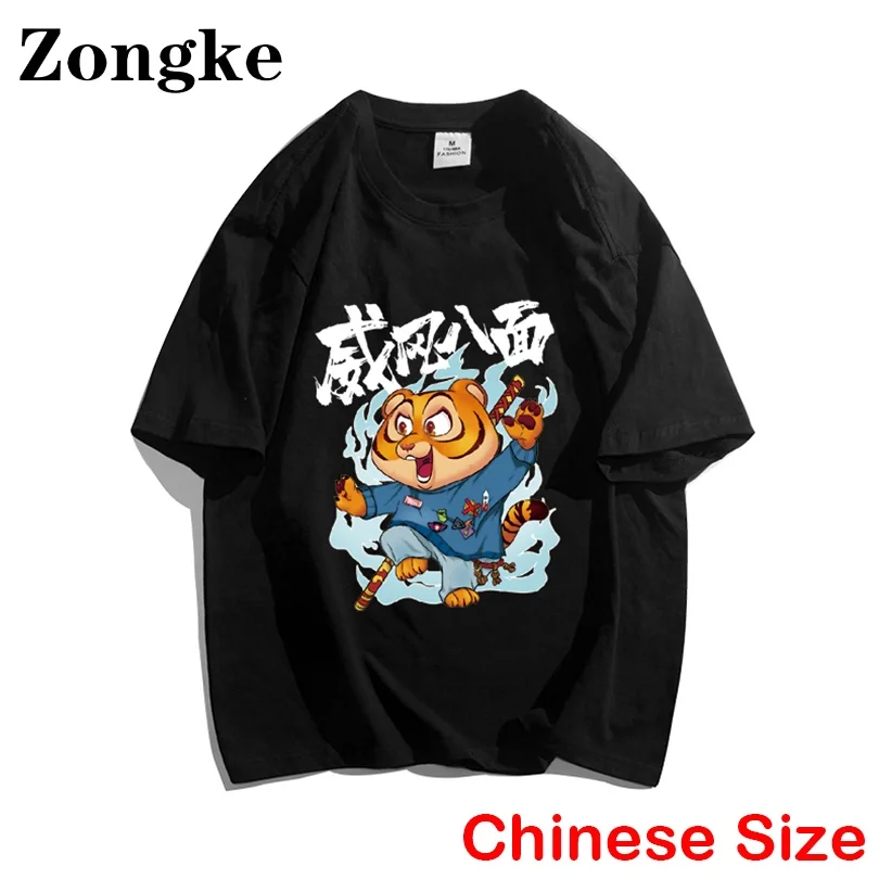 

Zongke Japanese Print Mens T Shirts Oversize Streetwear Men Tshirt Tops Chinese Size 5XL 2022 Summer New Arrivals