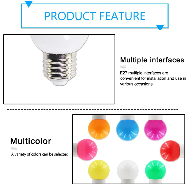 10 шт. светодиодные лампы E27 яркие 3 Вт AC 220 В SMD 2835 фонарик G45 круглые домашний декор