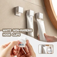 facial cleanser clip wall mount self adhesive toothpaste holder for bathroom non slip waterproof toothpaste hanging holder clip