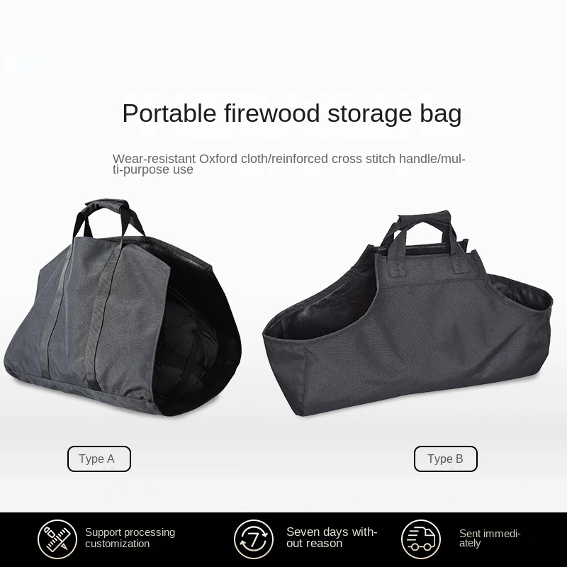

Outdoor tote bag pet bag canvas barbecue firewood storage bag camping wood pile firewood bag