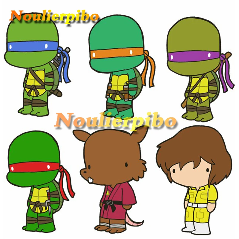 

Q Version Cartoon Car Sticker Teenage Mutant Ninja Turtles Michelangelo Donatello PVC Car Motorcycle Helmet Guitar Vinyl Decal