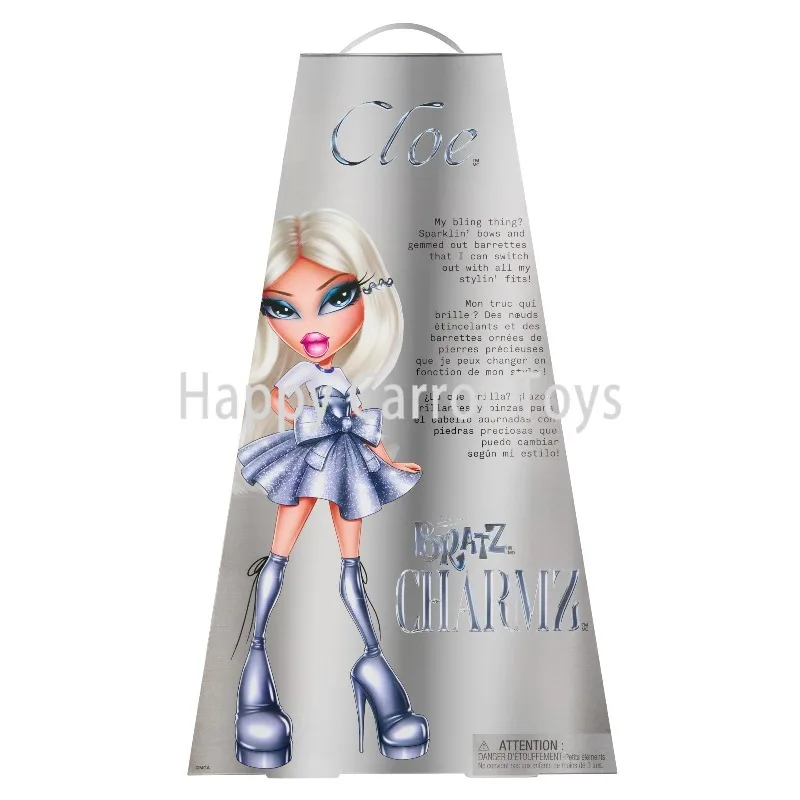 Фото Оригинальные модные куклы Bratz Charmz, коллекция Metallic Silver: коллекционный браслет с подвесками Sasha, Cloe, Yasmin, Jade, подарок для детей, игрушка. №3