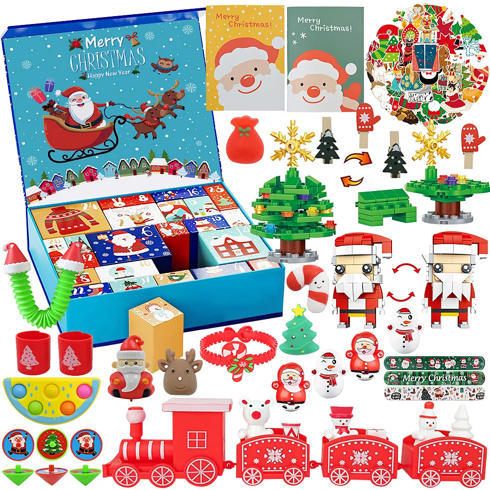 

2024NEW Christmas Advent Calendar Christmas Stress Relief Fidget Toy Countdown Calendar 24 Day Blind Box Christmas Girl Boy Gift