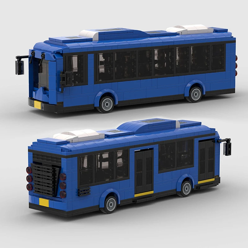 

Bus City Traffic Car Public Building Blocks Automobile MOC Technique Vehicle Double Station Educational Construction Toys Kids